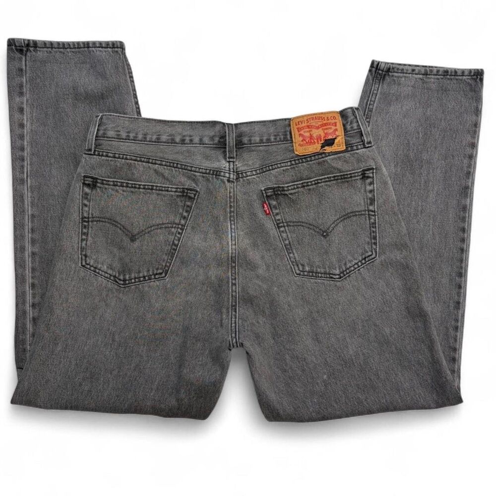 Levi's 550 Relaxed Fit Gray Charcoal Wash Jeans Men's 33x32 2010s Denim - Picture 8 of 9